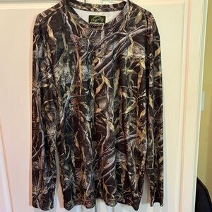 Realtree Long Sleeve Camouflage Performance Shirt - Brown & Black